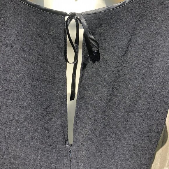 Angelo Tarlazzi NWT Wool Dress 6 Vintage Black Sleeveless Midi Length Sheath - Picture 6 of 8